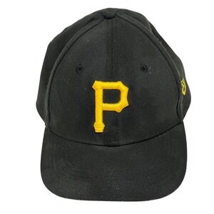 New Era Pittsburgh Pirates Hat Black MLB 39THIRTY Curved Brim Stretch Fit Youth